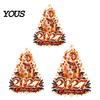 Holiday Window Dressing 2027 Zodiac Sheep Static Clings, Red Gold Russian New Year Glass Traditional Festive Art Decals, Reusable Stickers,