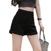 High-Waisted Denim A-Line White Shorts for Women - Summer 2024 Trend