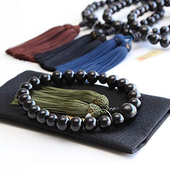 Tipuri Nenju dot com pentru a alege Mărgele de rugăciune pentru bărbați 22 de margele Abanos Mătase umană ciucuri mărgele de rugăciune Kyoto Mărgele de rugăciune Kyoto Slujbă funerară