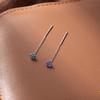 Temperament Diamant Blaue Iris Ohrringe Damenohrringe Nischen-Design Ohrringe Premium-Temperament Blume Steckerohrringe