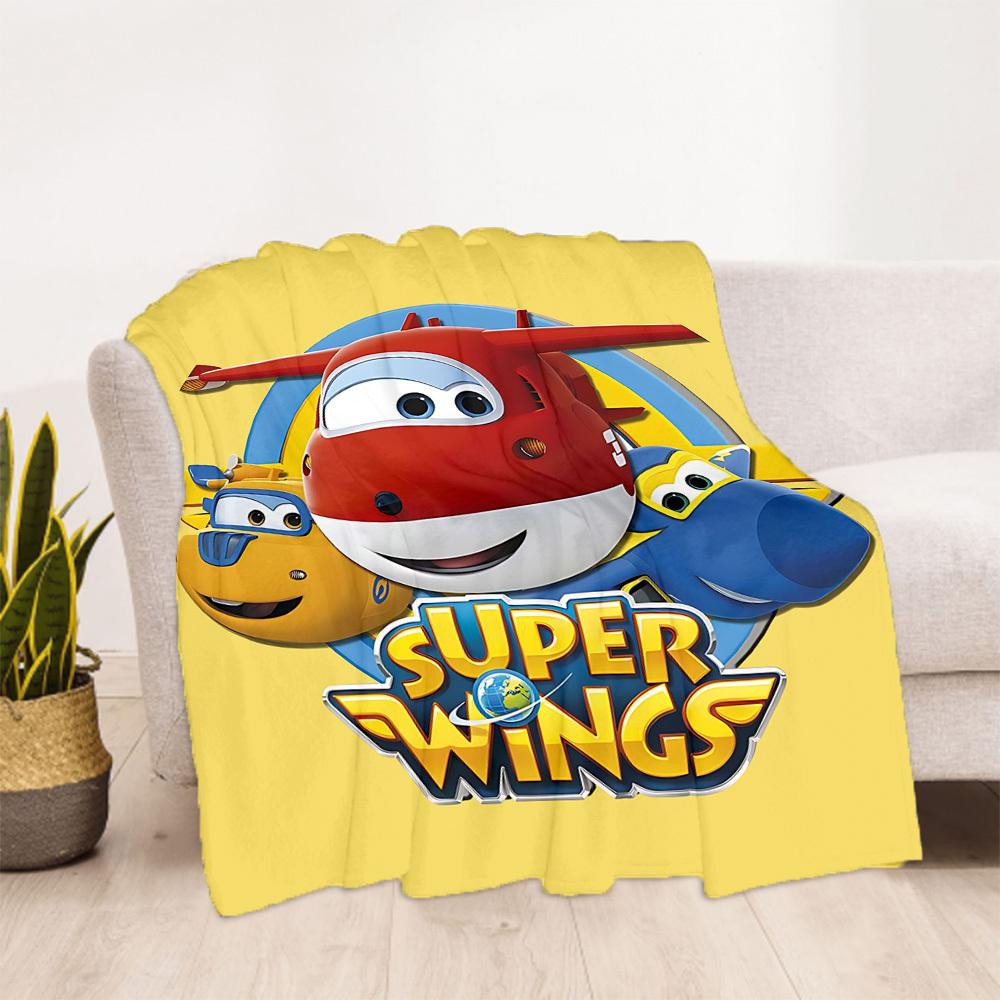 1pc Super Wings Outdoor Blanket Lightweight Flannel, Soft & Warm, All-Season Use for Sofa, Outdoor, Camping, Living Room012