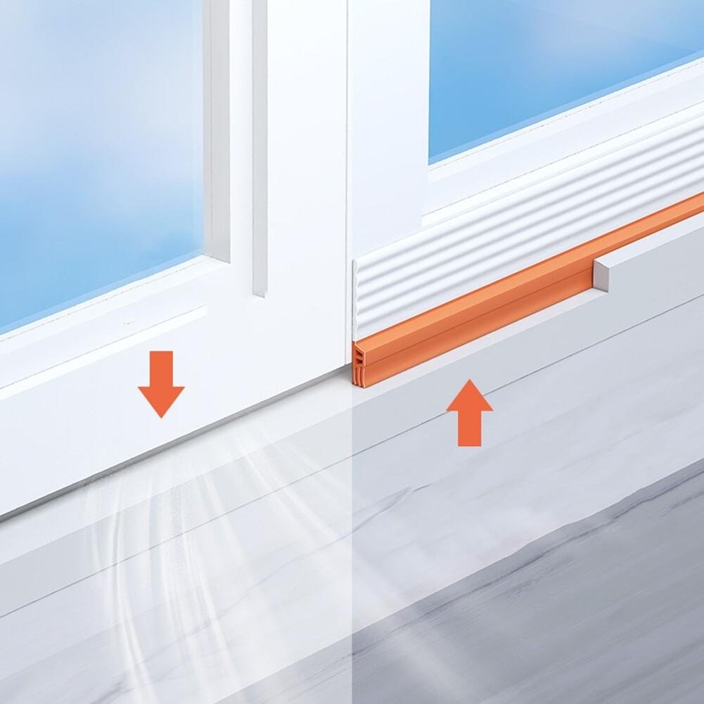 TPE Sliding Window Seal Strip Self Adhesive Triple Sound Insulation Windproof Anti-Cold Door Under Flexible Weatherstrip Gap