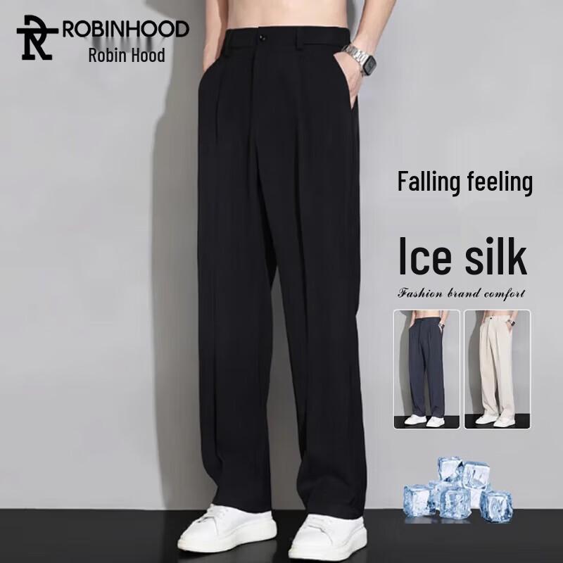 ROBINHOOD Men s Summer Lightweight Straight Casual Pants 4XL
