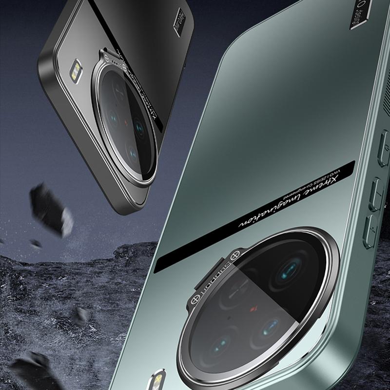 For Vivo X90 Pro 5G Case Slim-Fit TPU+PC Cover with Lens Kickstand