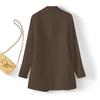 2025 Women's Slim Fit Lapel Suit - Solid Color, Spring/Autumn, Elegant Commute Style