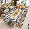 Luxury Classic Marble Medallion Area Rug Non-Slip Floor Mat for Living Room Bedroom Elegant Traditional Home Decor