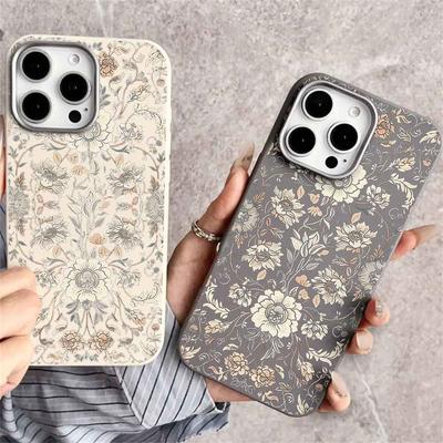 Floral Clear Printed Shell Mobile Case Phone Cover Covers Leather For Xiaomi Samsung Iphone Shockproof Scratch Phone Cover Cell Phone Case