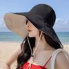 Solid Color Women Fisherman Hat UV Protection Hiking Bucket Hat Fashion Sunscreen Sun Hat  Travel