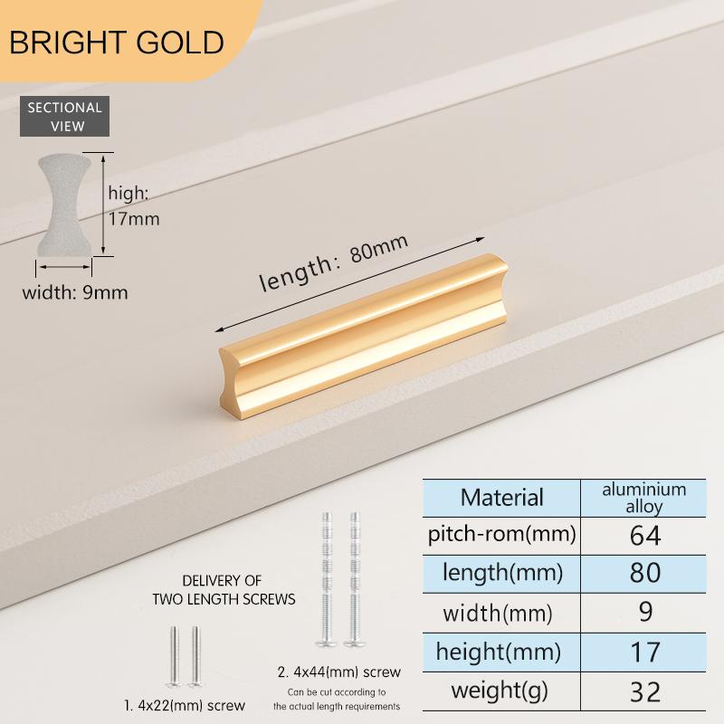 Simple Modern Cabinet Door Aluminum Alloy Handles Wardrobe Long Handles Length Of 500mm Black Drawer Pulls Kitchen Cupboard Pull