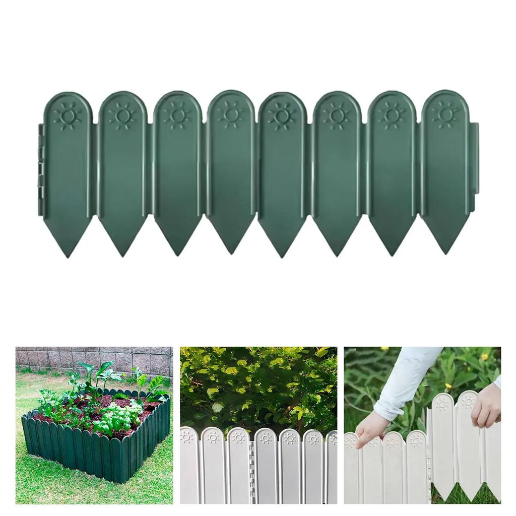 Lightweight Decorative Garden Fence Border with Stake for Flower Bed Yard Lawn Outdoor Edging