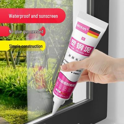 Sellador Impermeable Blanco Transparente para Ventanas y Puertas - Adhesivo Fuerte para Huecos Exteriores