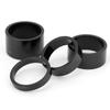 4PcsSet Bicycle Front Fork Washer Headset Spacers 5 10 15 20mm Headset Stem Washer GasketBlack