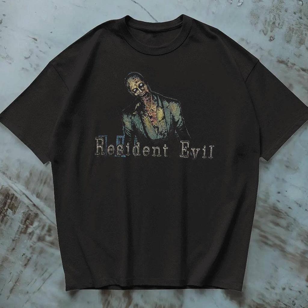 Resident Evil Zombie T-Shirt, Vintage Horror Gaming Graphic Tee, Retro Y2K Gamer Shirt