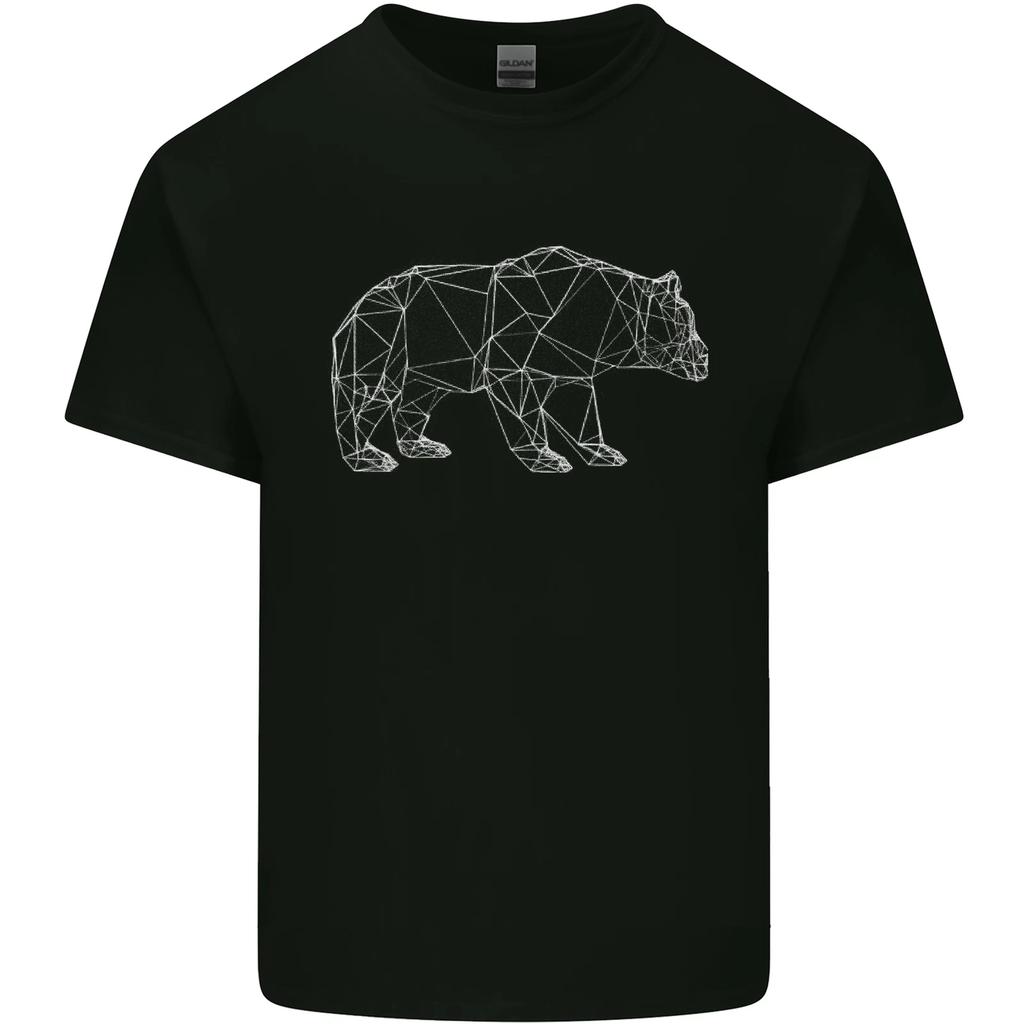 Polygon Grizzly Bear Kids T-Shirt Childrens