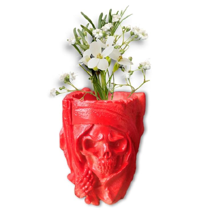 Skull Flowerpot Silicone Mold Keychain Resin Epoxy Craft Polymer Clay Craft