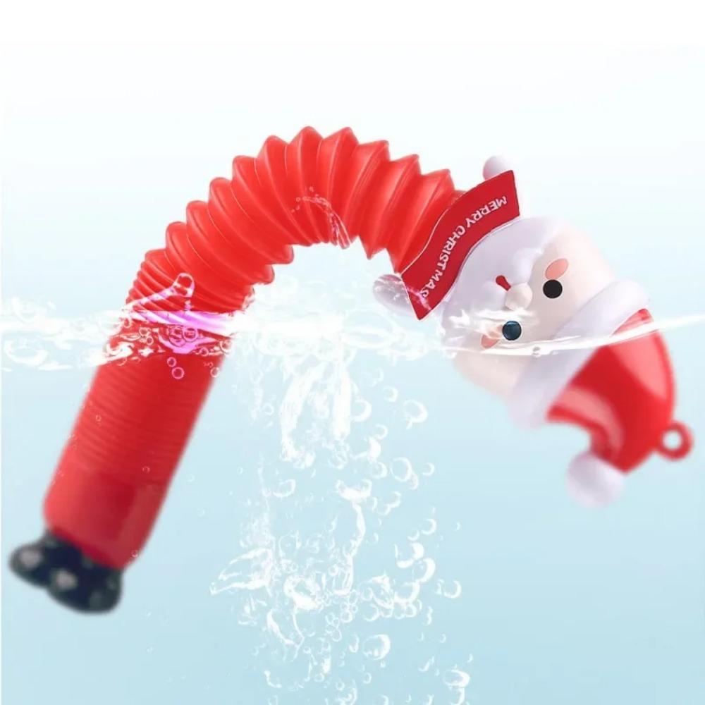 POP Tube Telescopic Tube Pressure Relieving Toys Sound and Light Santa Claus Toy Decompression Artifact Children's Holiday Gift