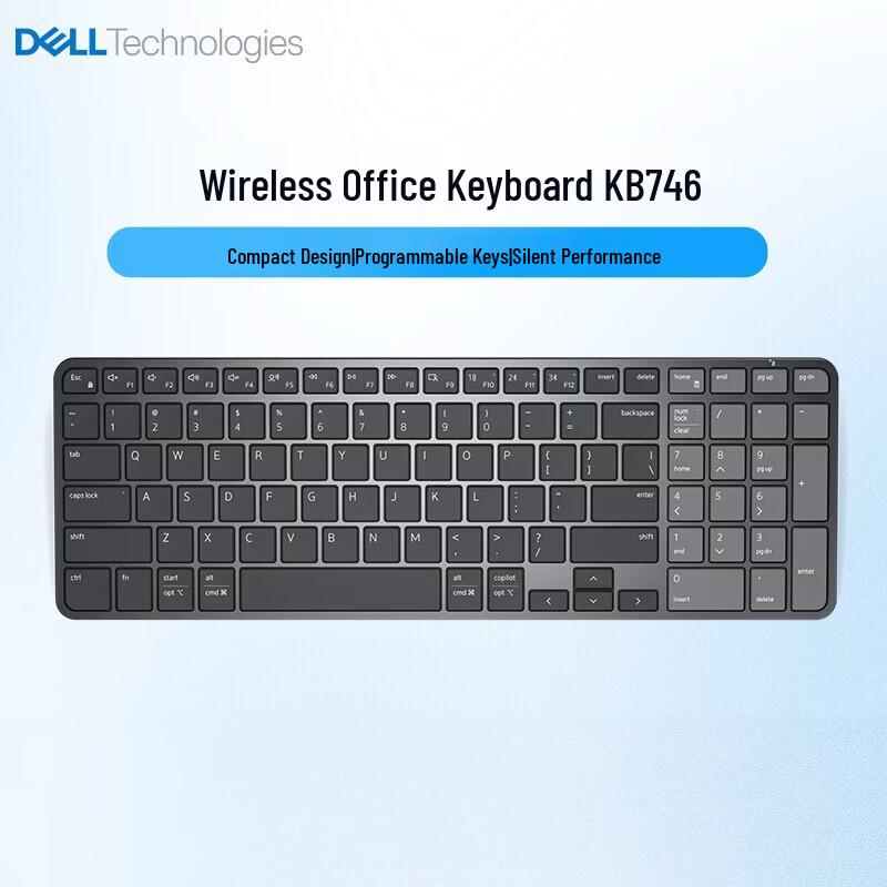 Dell KB746 Dual-Mode Wireless Rechargeable Keyboard