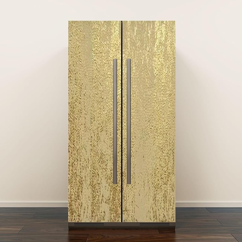 Self Adhesive Vinyl Refrigerator Wrap Set Teal Green Solid Colored Abstract Canvas Texture Vintage Grunge Year Door Mural Removable Fridge Sticker