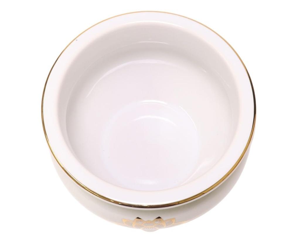 Brûleur d'encens Lotus Platine, Fond Plat [4,5 pouces] Fournitures pour Autel Bouddhiste, Fournitures Mémoriales pour la Maison, Compatible avec les Urnes