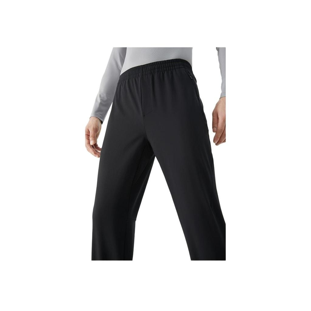 Anta Casual Simple Solid Color Straight Leg Breathable Letter Knit Sports Pants Men bottoms Green-Bean 152417502S-1