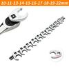 10 Stück 10-22mm 3/8 Zoll Nuss-Krähenfußschlüssel-Satz Hornschlüsselkopf Vierkantkopf Hardware-Werkzeugschlüssel Imperial Bullhorn-Schlüssel