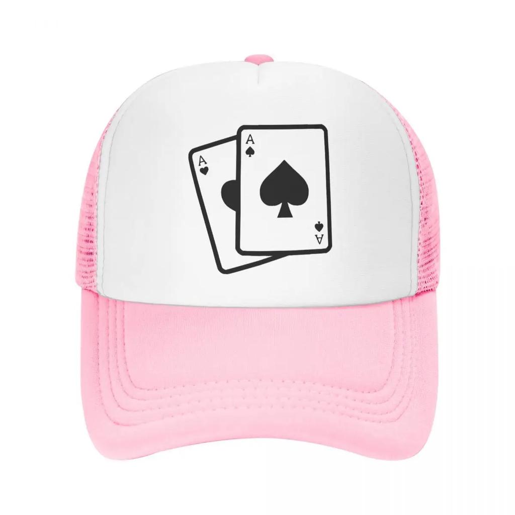 Custom Fashion Poker Spades A Baseball Cap for Unisex Women Breathable Trucker Hat Sun Protection Snapback Dad Hat