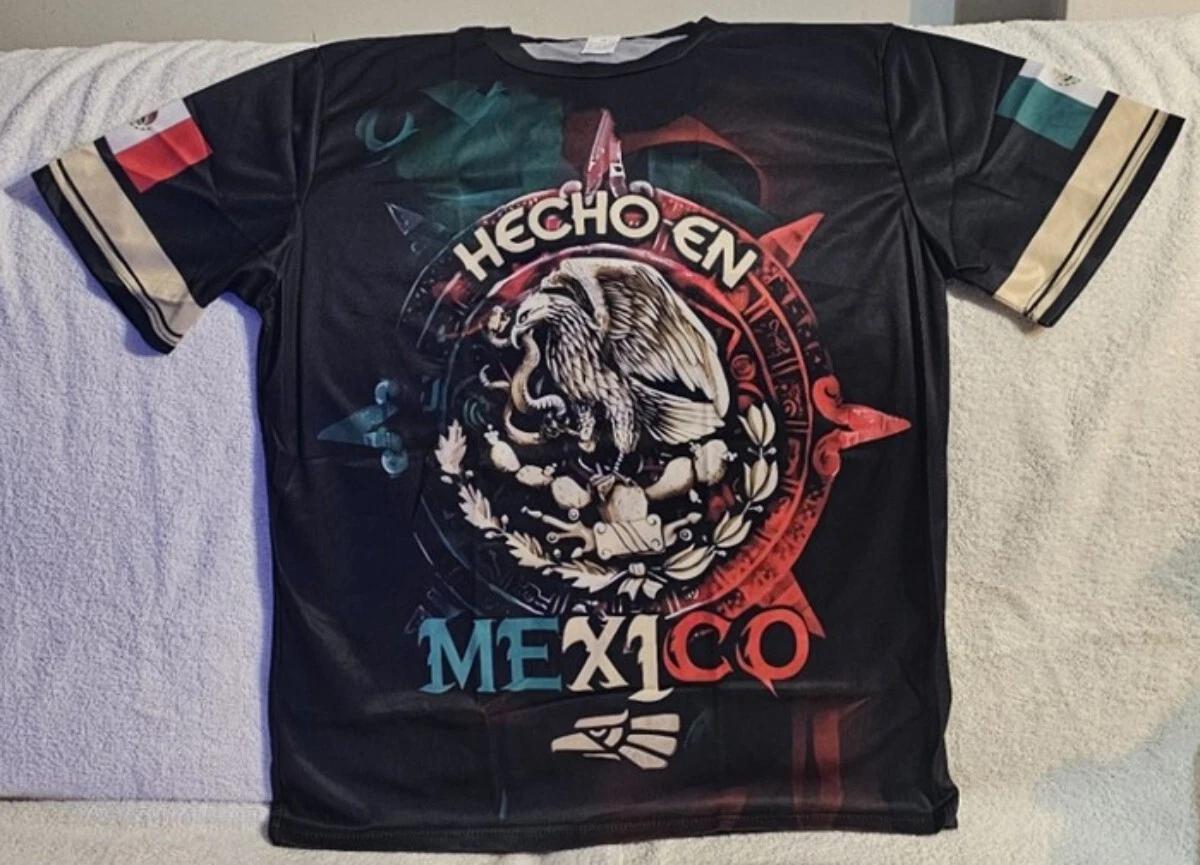 HECHO EN MEXICO EAGLE BIRD SNAKE CACTUS AZTEC MEXICAN FLAG T-shirt XL