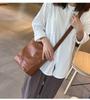 2026 Women's Retro Japanese Genuine Cowhide Shoulder Crossbody Bucket Bag