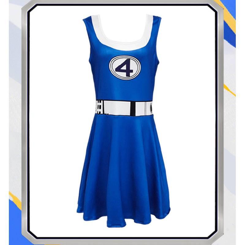

Cosplay Fantastic Four Costume Cartoon Jumpsuit Halloween Party Fashion Gift L