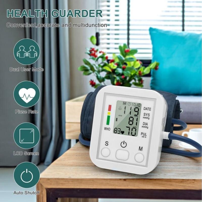 Blood Pressure Monitor - Heart Rate Monitor and Voice Control - White