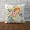Art Sarah Kay Swing Girl Pillow Case For Car Sofa Decorative Home Doublesided Print Plush Square Throw Pillow Cushion Cover