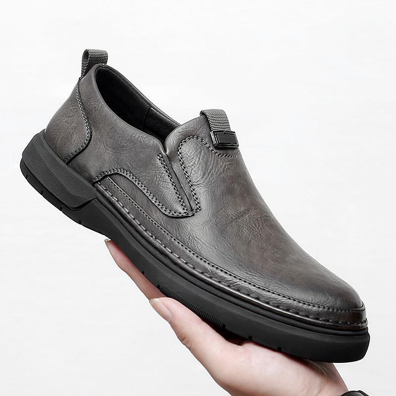 New Casual Shoes for Men Breathable Dress Business Leather Shoes Outdoor Sneakers Comfy Designer Walking Shoes Driving Loafers