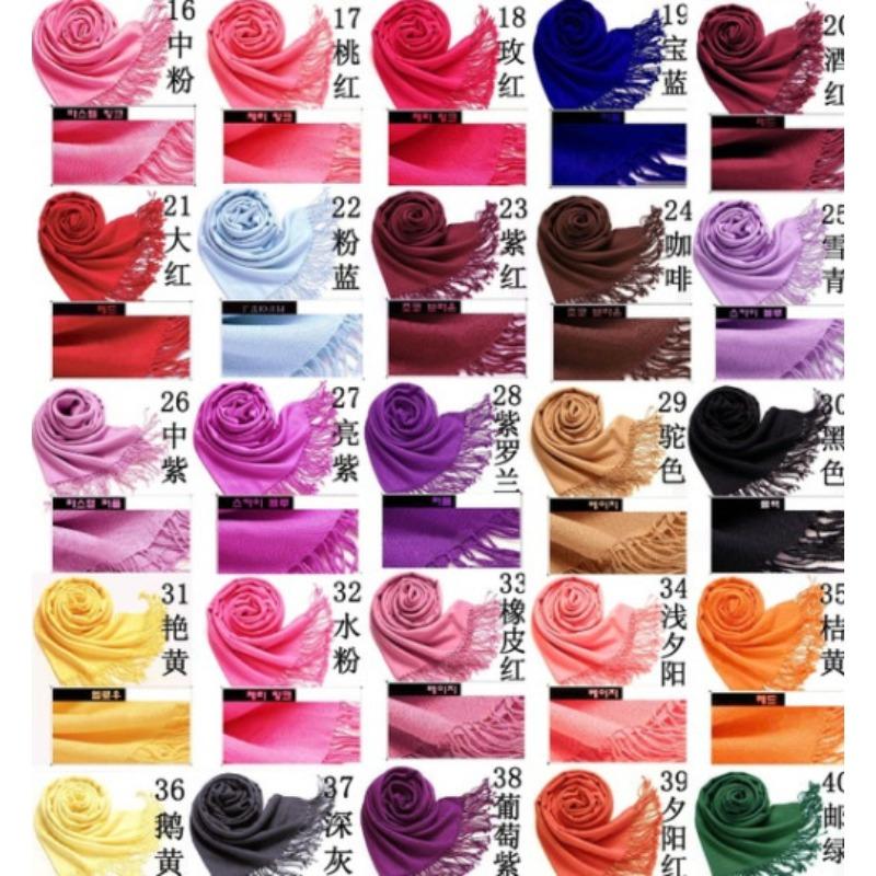 

Autumn and winter light luxury style warm tassel solid color Phmna imitation cashmere scarf women s shawl high sense 135-175CM
