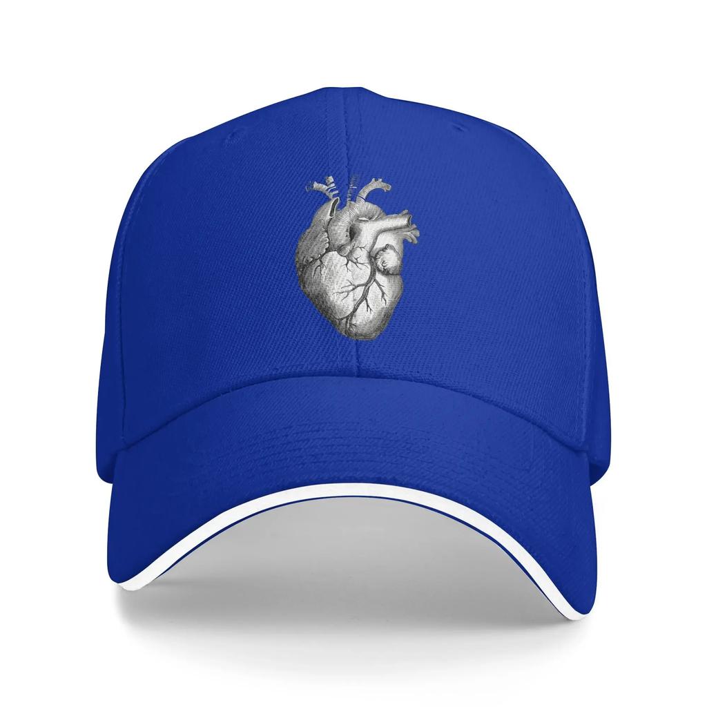 Heart Sun Baseball Cap Gray Heartbeat Spring Fashion Trucker Hat For Women Men Kpop Rock Baseball Caps