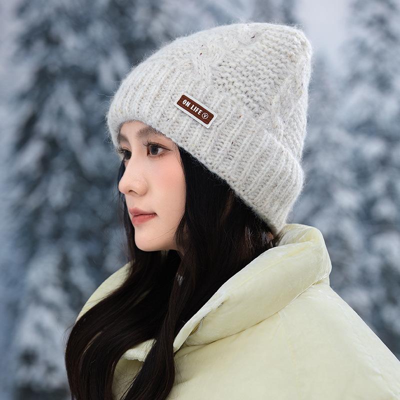 Autumn and Winter Outdoor Windproof Ear Protection Hat Fashion Thickened Warm Wool Hat Pullover Hat