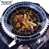 Jaragar Men's Fashion Casual Hollow Mechanical Movement Automatic Mechanical Watch GMT933-1-A