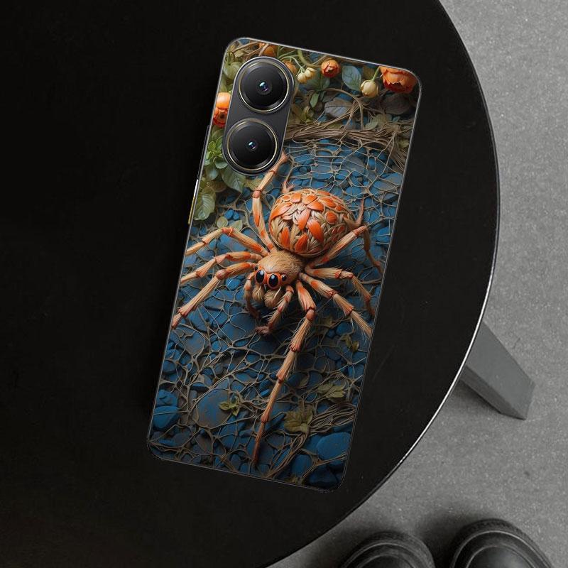 Black Widow Spider Insect Phone Case Cover for Xiaomi Poco X6 X5 X7 Pro F7 Ultra Redmi 15C 15 13C 13 12C 12 10C 10 10A 9C 9A 9T