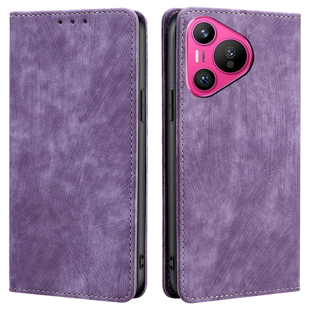 For Huawei Pura 70 Case RFID Blocking PU Leather Wallet Stand Anti-scratch Phone Cover