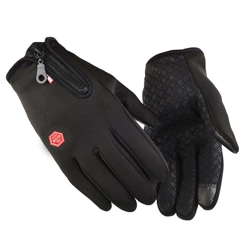 Outdoor autumn and winter thermal gloves men's touch screen riding motorcycle skiing mountaineering windproof and cold-proof women's gloves fleece
