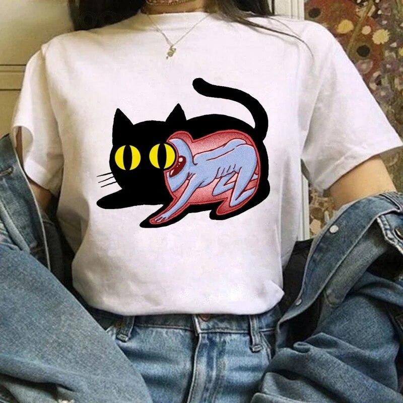 T-Shirt WoUnisex Cute Dinosaur Print T-Shirt Summer Short Sleeve Clothing Fun Versatile Pattern T-Shirt Fashion WoUnisex Top.