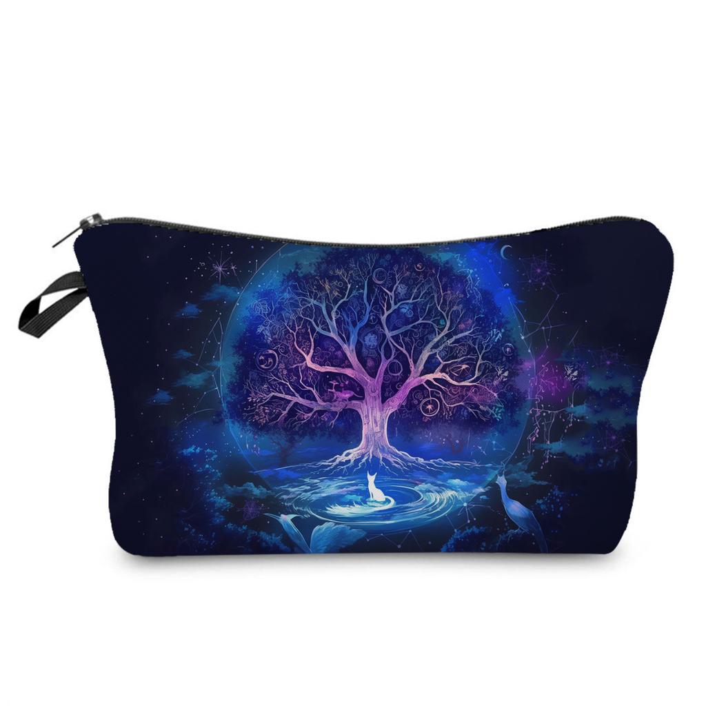Women Tree of Life Print Cosmetic Bag Toiletries Organize Travel Storage Case 6854 KTB
