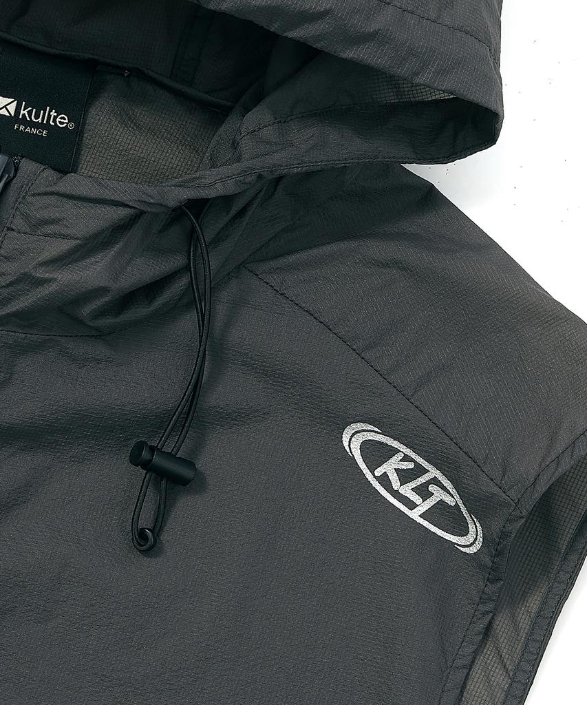 Kulte Utility Nylon Hood Vest Gray