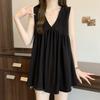 Plus Size V-Neck Camisole Vest - Summer Pure Desire Style, Mid-Length Loose Fit, Slimming, Versatile, Trendy Women's Top.