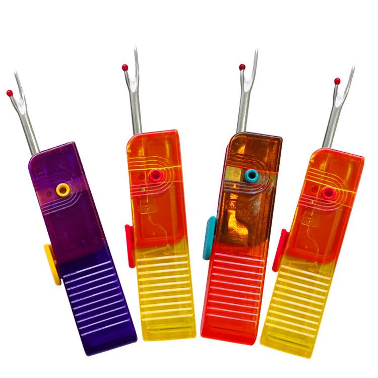 Foldable Plastic-Handled Seam Ripper Handheld Cross-Stitch Thread Lifter Clothing Tailor's Seam Ripper