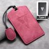 For Changan Deepal S7 SL03 NFC Card Sheepskin Car Key Case Remote Cover Shell Keychain Ring Holder Fob Bag Interior Accessories