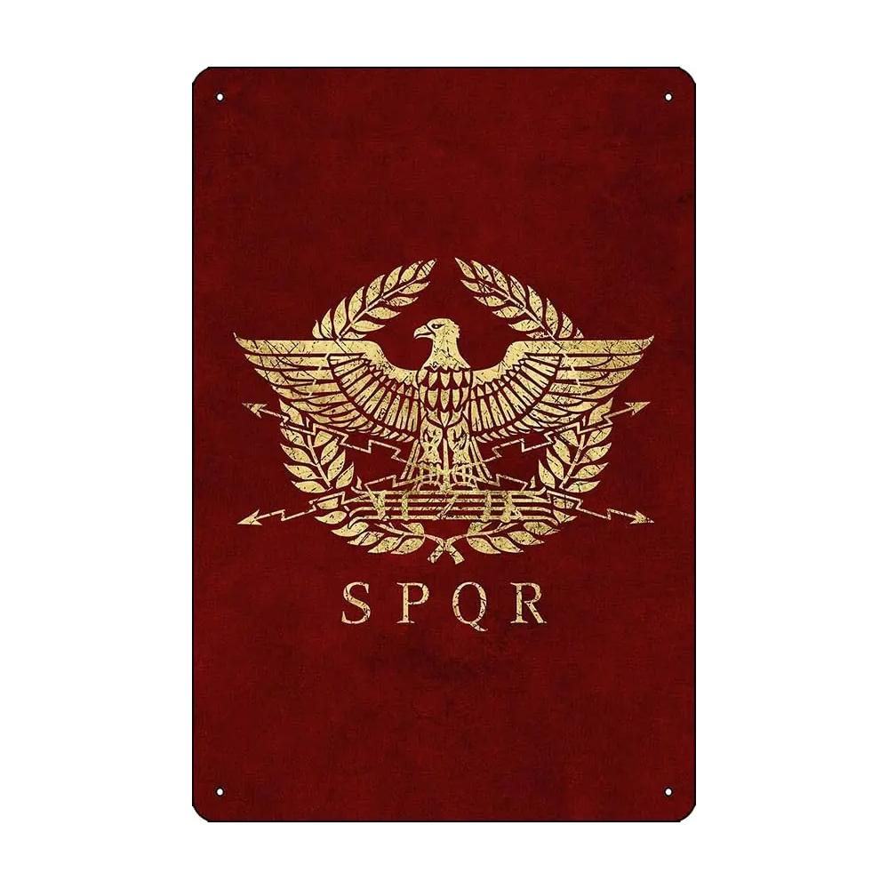 

Spqr Roma Empire Metal Sign Painting Designs Cinema Wall Decor Spqr Roma Tin Sign Poster 20x30cm
