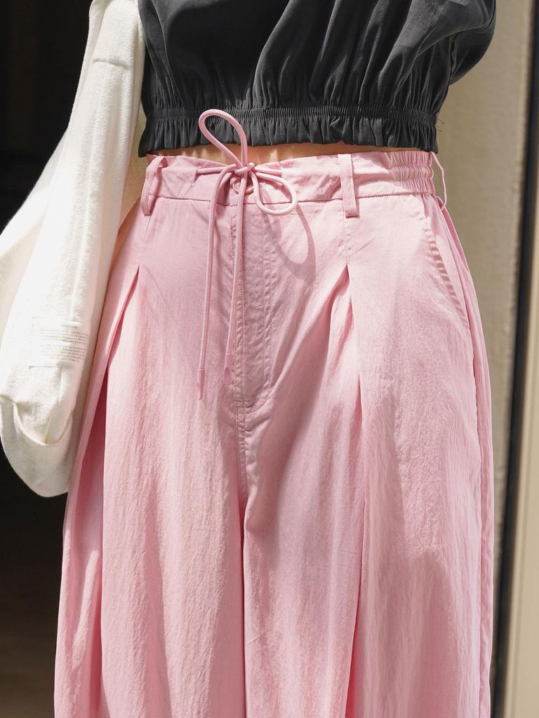 Louvre Summer Women's Korean Style High-Waist Wide Leg Casual Sun Protection Pants