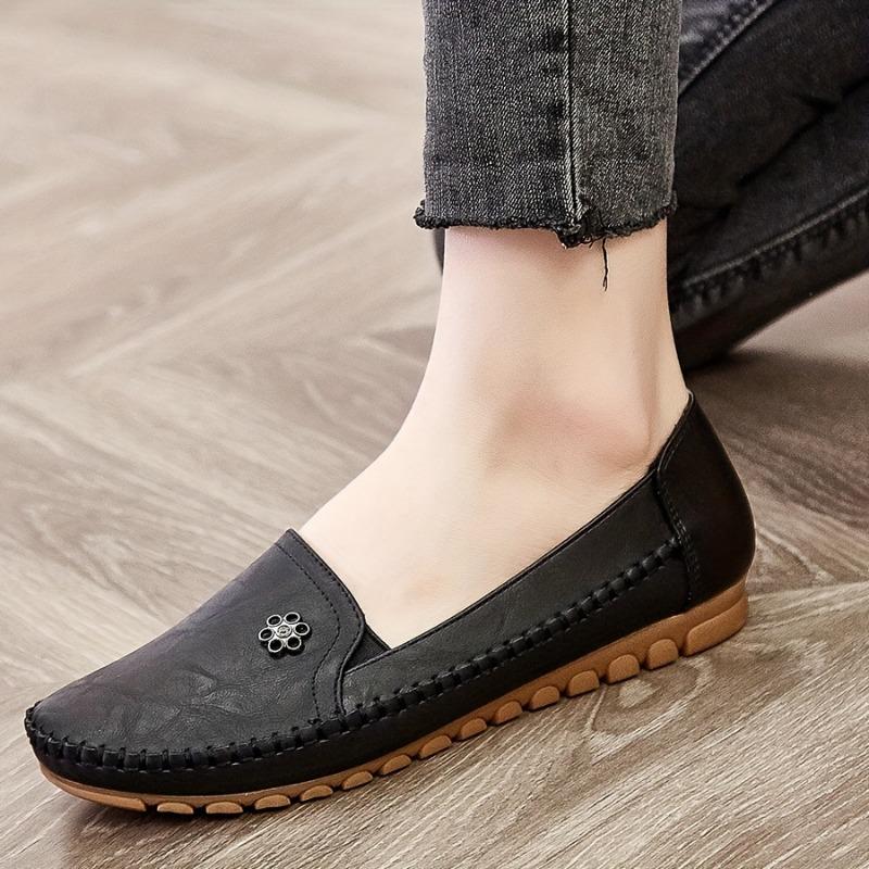 Plus Size Stitching Laser Women's Flat Loafers