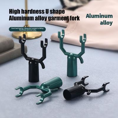 Yousheng 5 Stück Kleiderhakenstange Gabel Schwerlast-Aluminiumlegierung Universeller Kleiderbügel Greifhakenkopf Ersatzzubehör