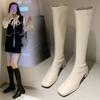 Women's knee high boots 2025 autumn and winter new British style small stature slimming high-heeled knight women's boots
